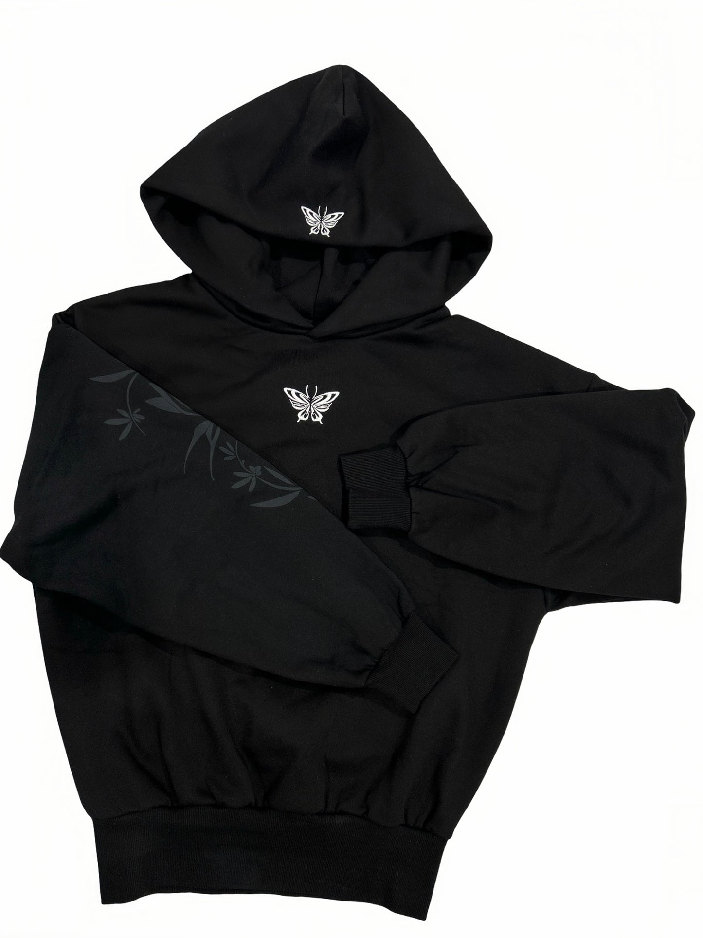 Oversized cropped fit hoodie
